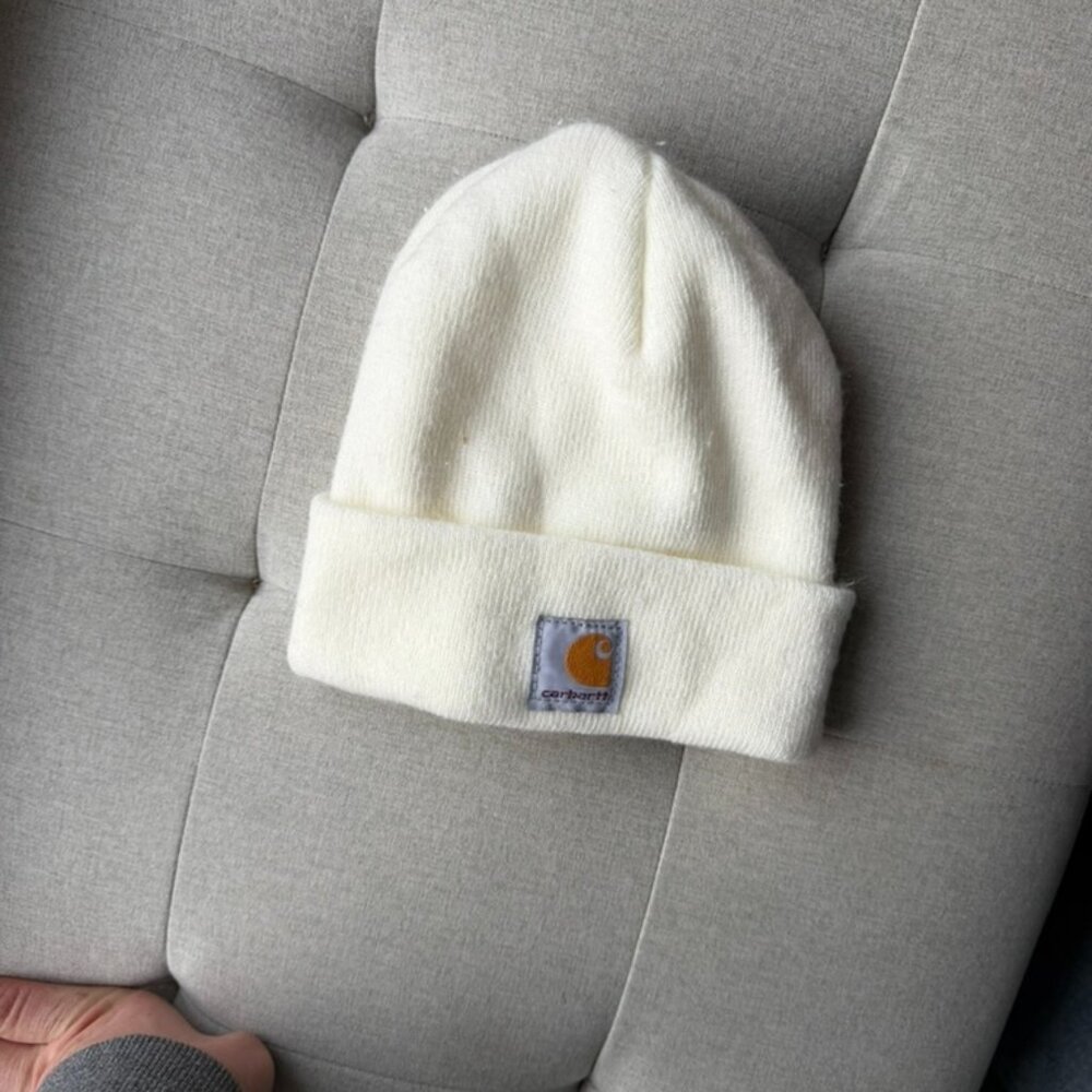 White Carhartt beanie